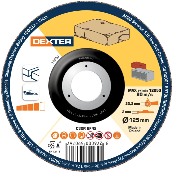 Tarcza tnąca do betonu 125mm Bogi 42 3,0x22,23mm